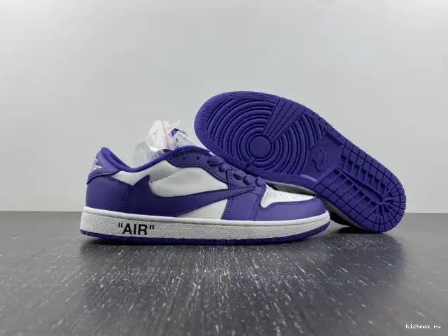 Rep Kickmax X OFF-WHITE DM7890-386 SCOTT TRAVIS AIR JORDAN X 1 CUSTOM 0328